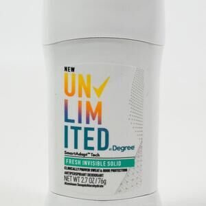 Degree Unlimited 2.7oz antiperspirant deodorant FRESH INVISIBLE SOLID